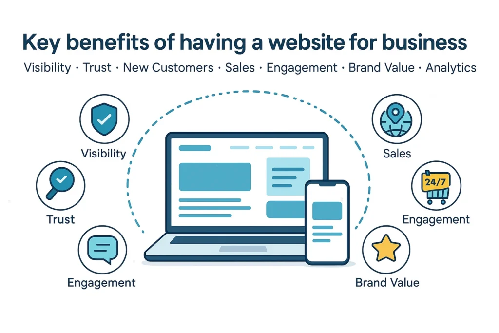 Why Most Township Businesses Stay Invisible (And How a Website Changes That) benefits of having a website for business 2 1024x683